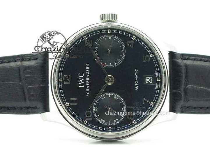MIROTIME 0310 Portuguese Real PR IW500703 ZF 1:1 Best Edition On Black Leather Strap A Durable 7370
